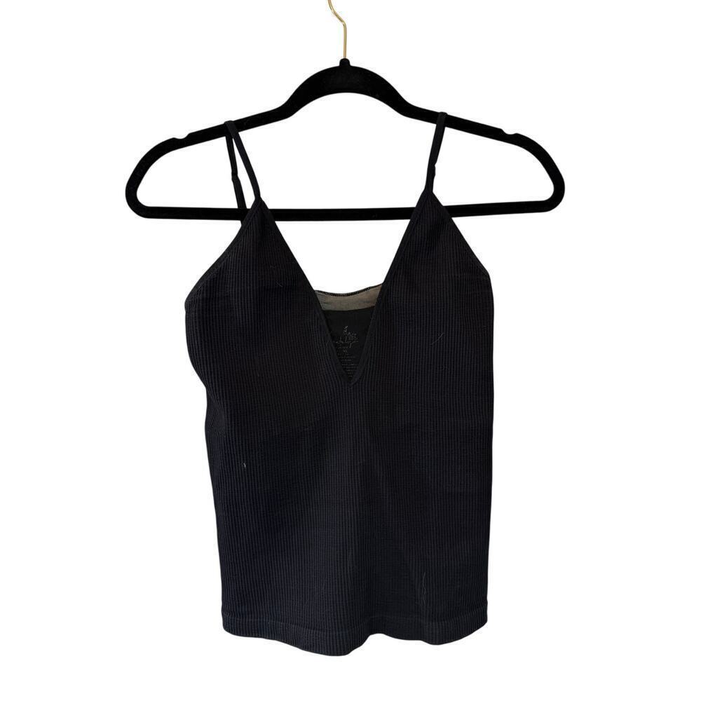 Free People tank top with mesh triangle black size M/L